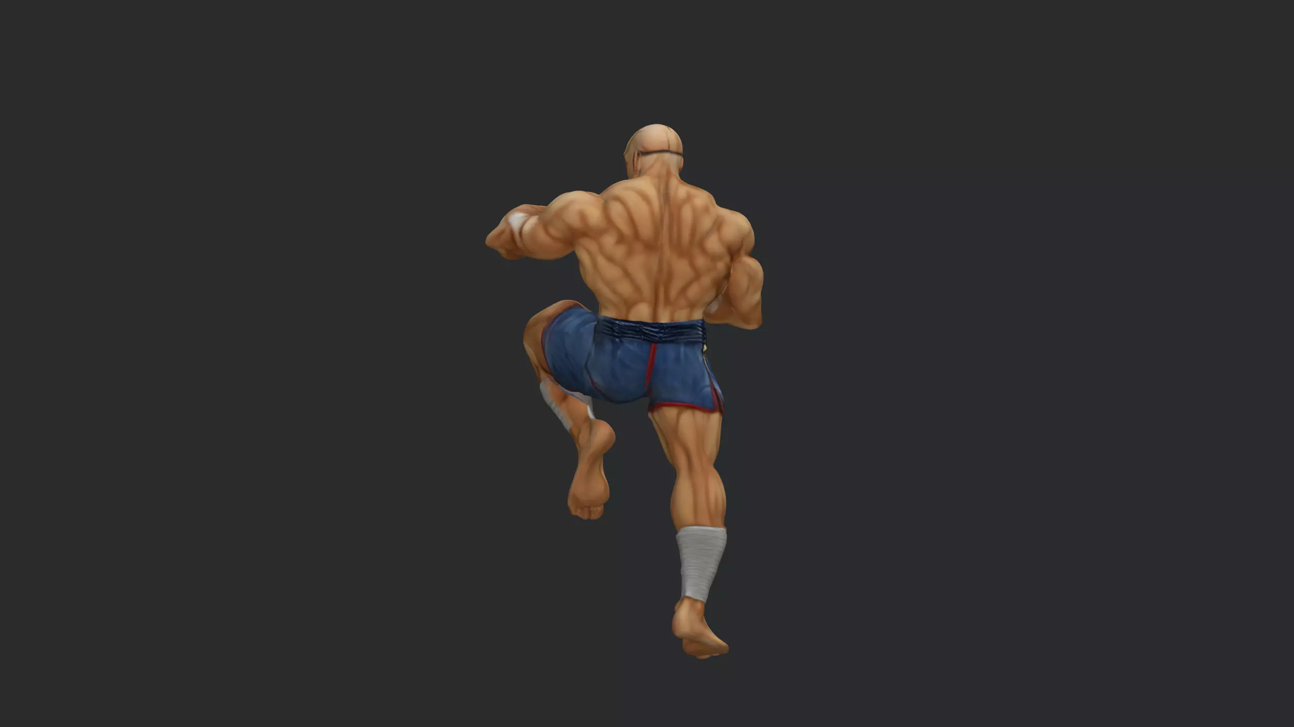 Muay Thai Fighter  3D Martial Arts Character Model 3D model_4