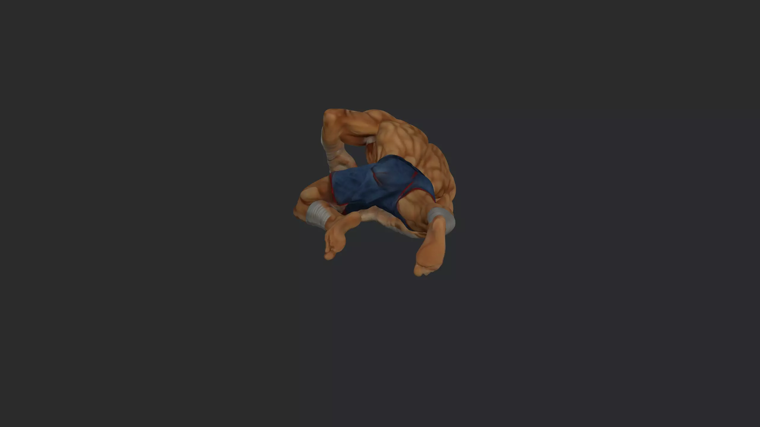 Muay Thai Fighter  3D Martial Arts Character Model 3D model_5