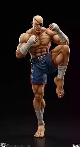 Muay Thai Fighter  3D Martial Arts Character Model 3D model