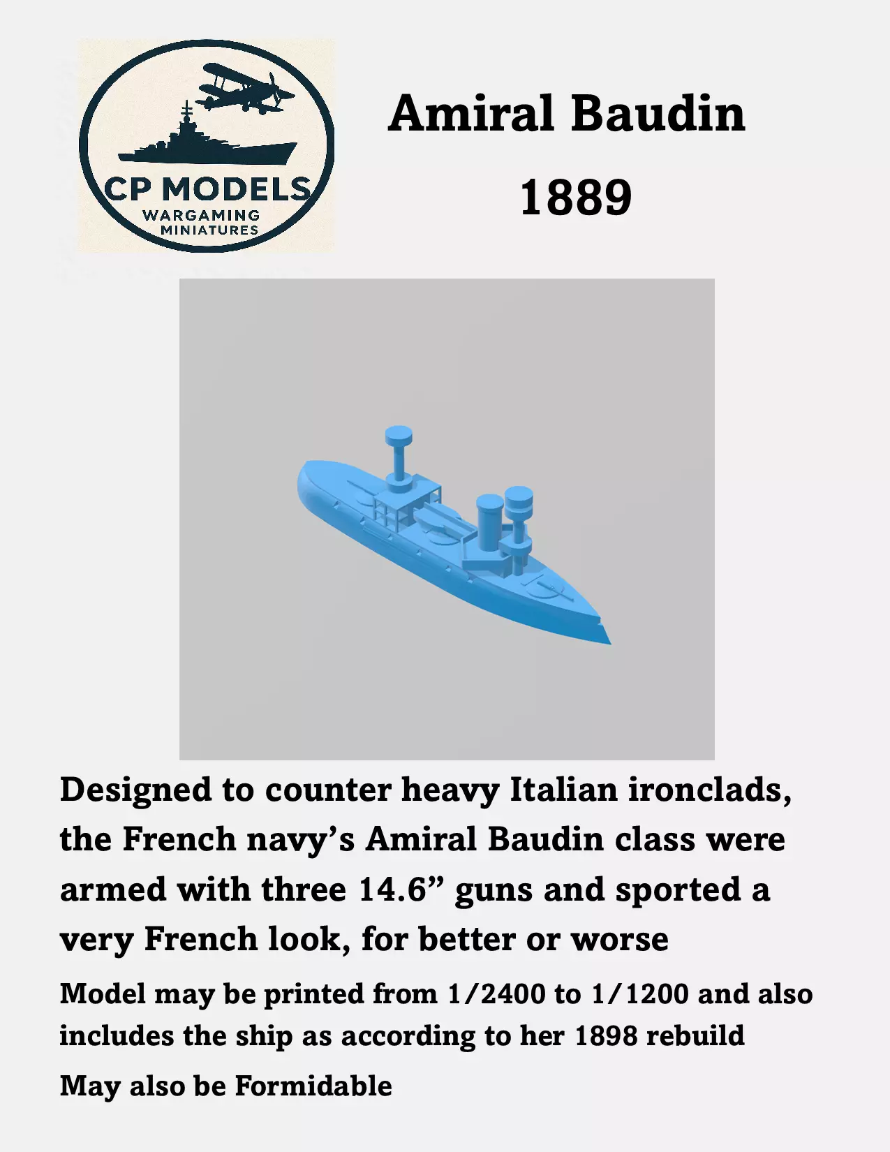 Amiral Baudin 3D print model