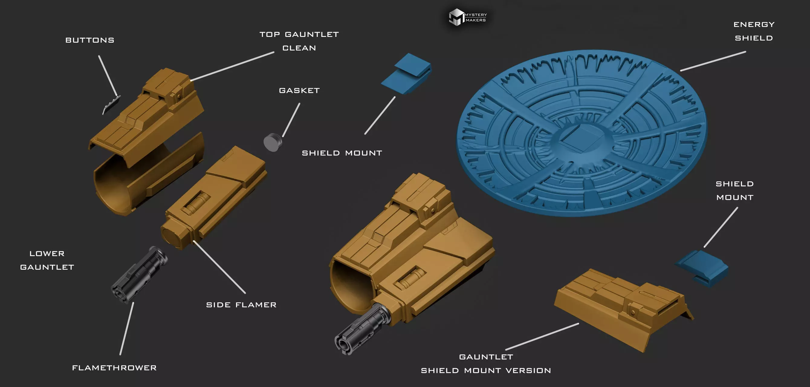 Paz Vizsla left gauntlet 3D print model_2