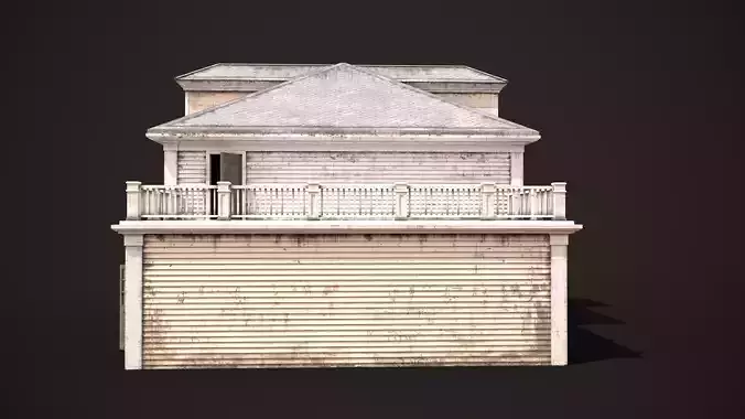 American House Colonial Style Low-poly 3D model 3