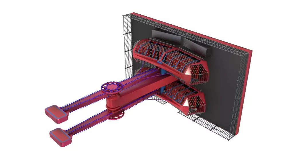 Kamikaze Ranger Ride Attraction 3D model_5