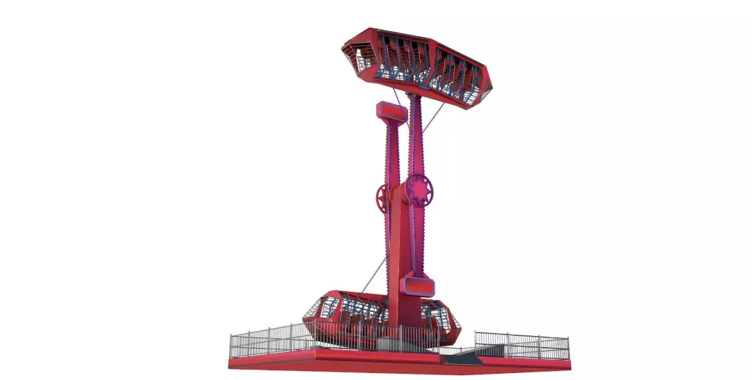 Kamikaze Ranger Ride Attraction 3D model_0
