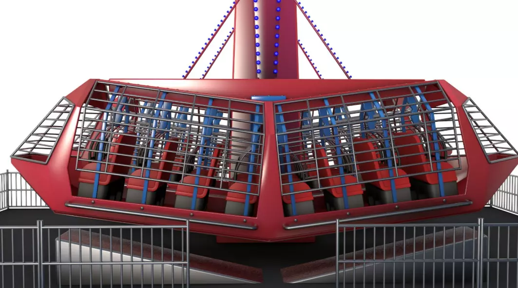 Kamikaze Ranger Ride Attraction 3D model_1