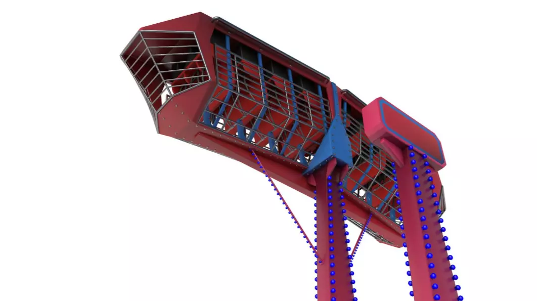 Kamikaze Ranger Ride Attraction 3D model_3