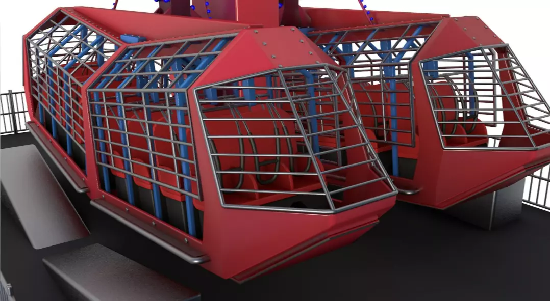 Kamikaze Ranger Ride Attraction 3D model_6