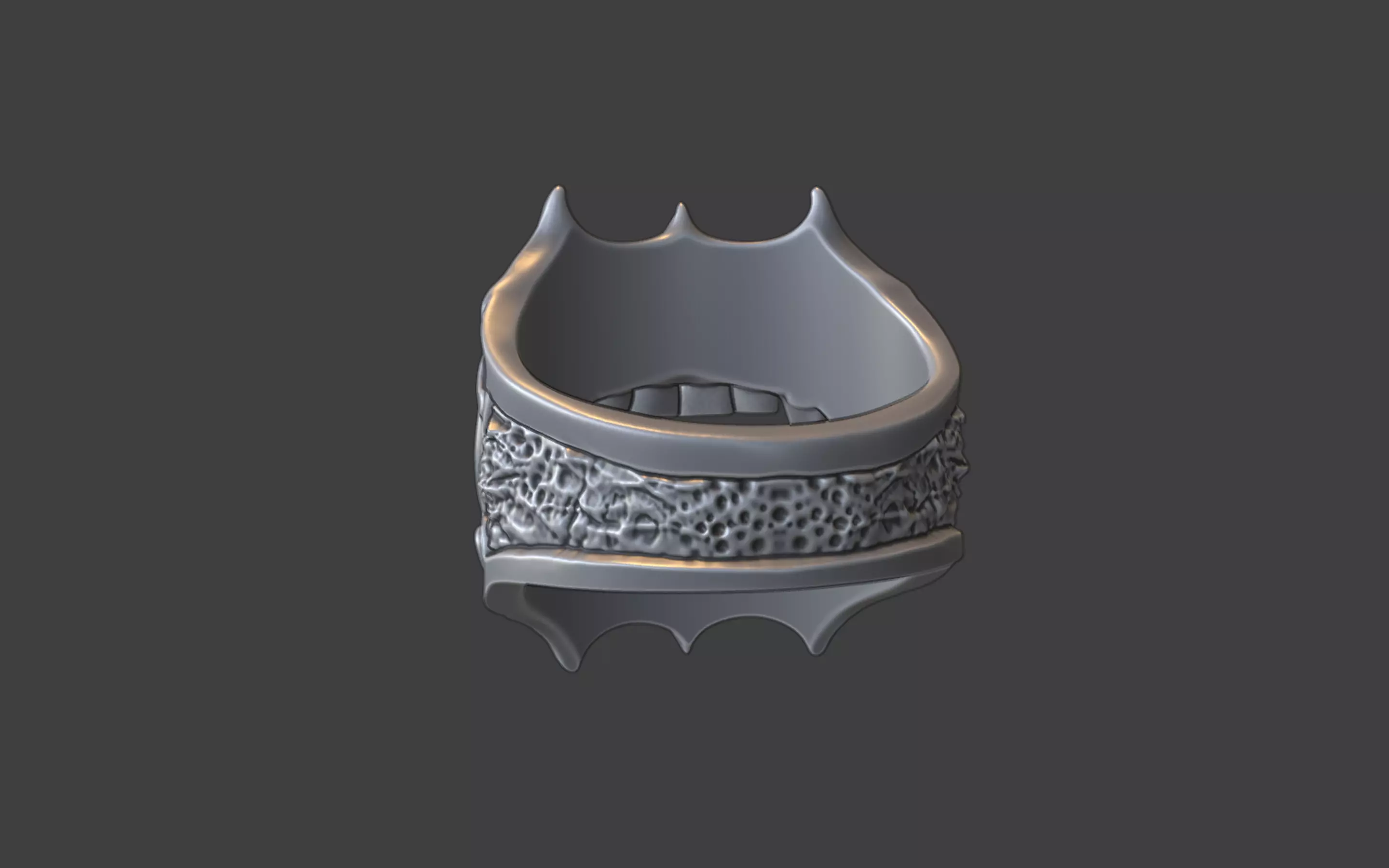 creepy teeth ring 3D print model_20