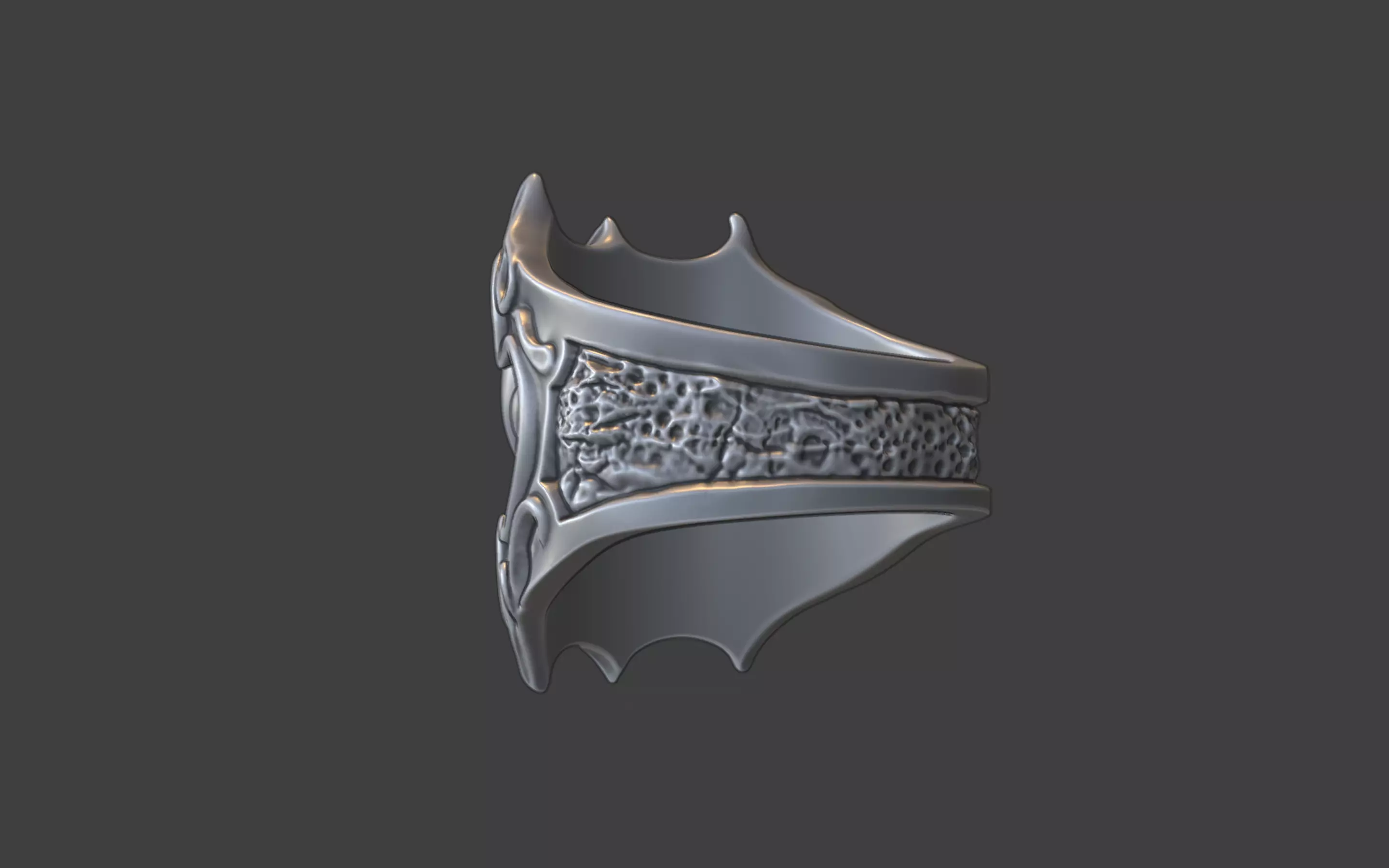 creepy teeth ring 3D print model_19