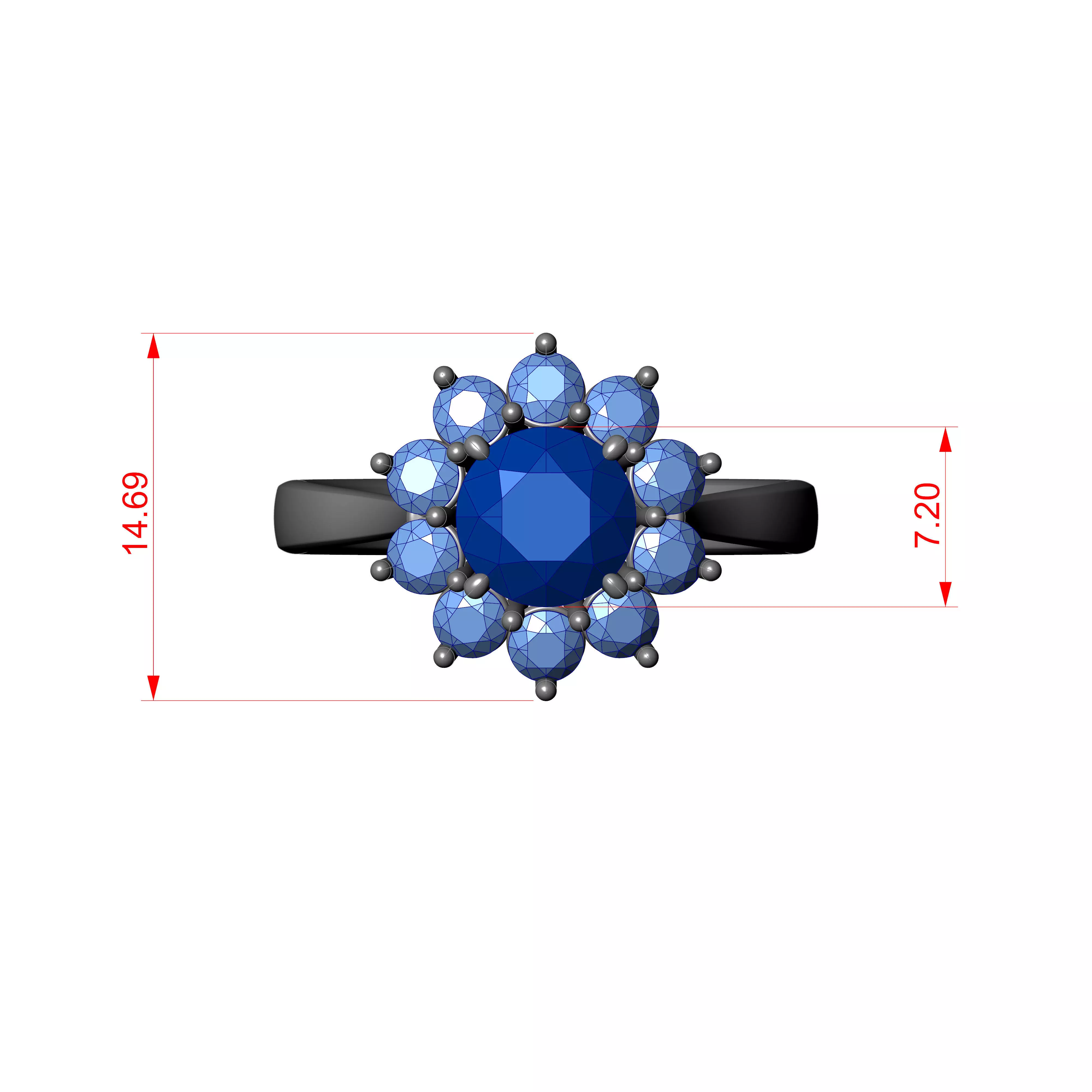 Floral Ring 3D print model_3