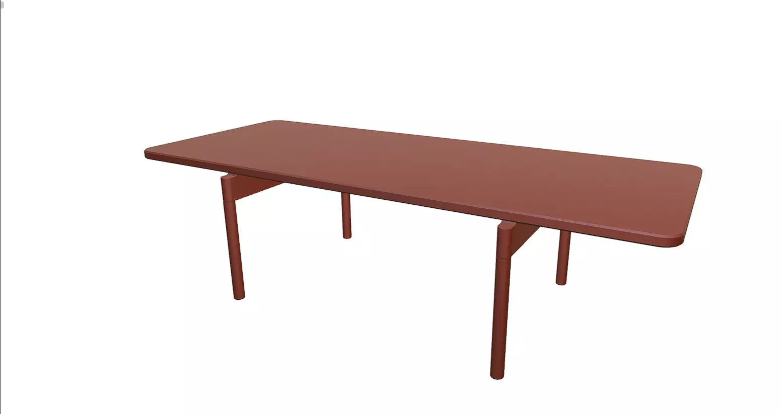 Dining Table and Franesca Chair Low-poly 3D model_5