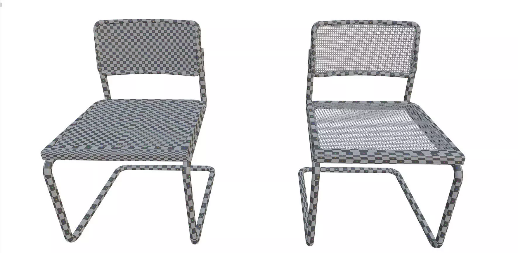 Dining Table and Franesca Chair Low-poly 3D model_29