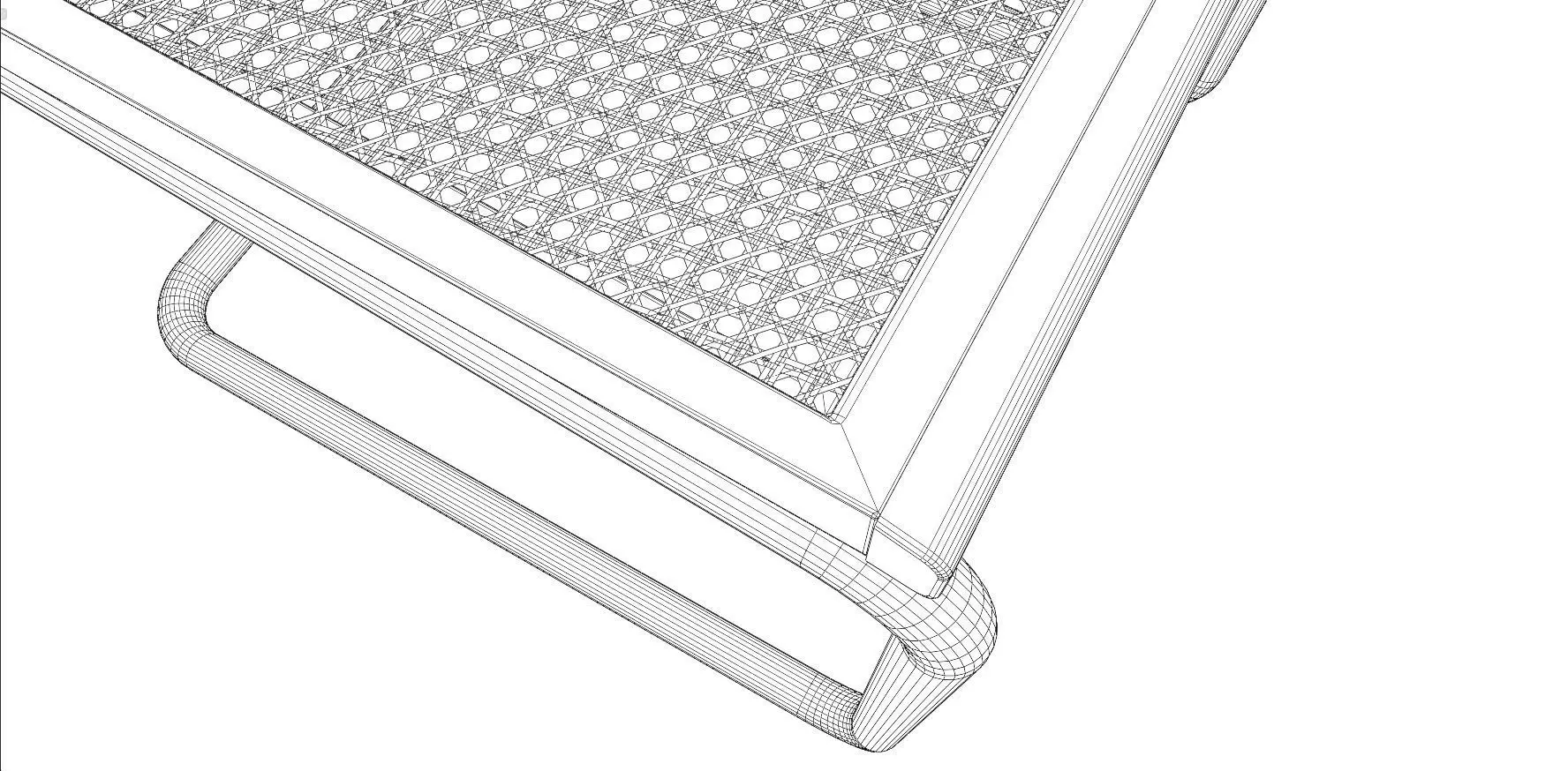 Dining Table and Franesca Chair Low-poly 3D model_23