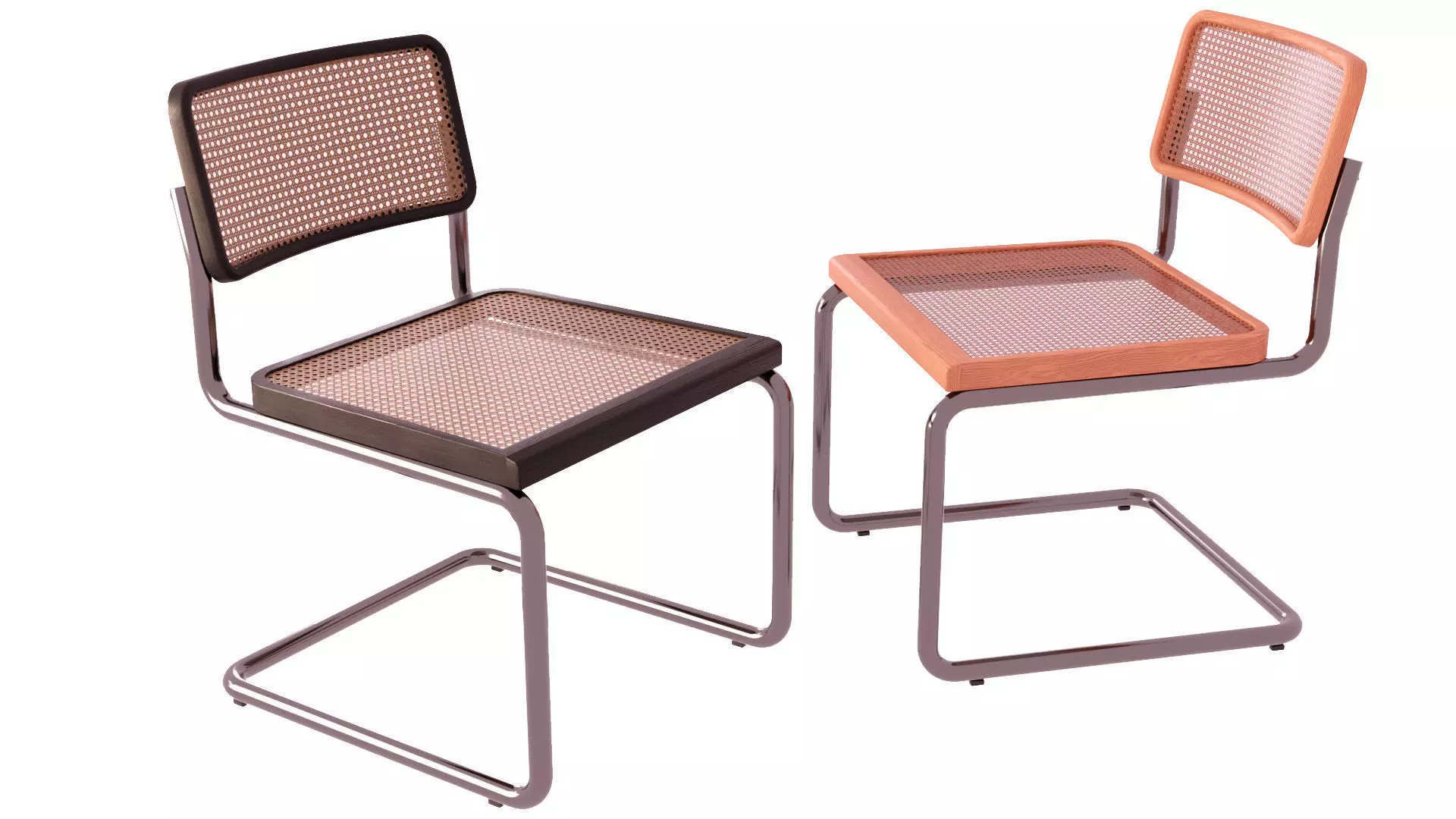 Dining Table and Franesca Chair Low-poly 3D model_2