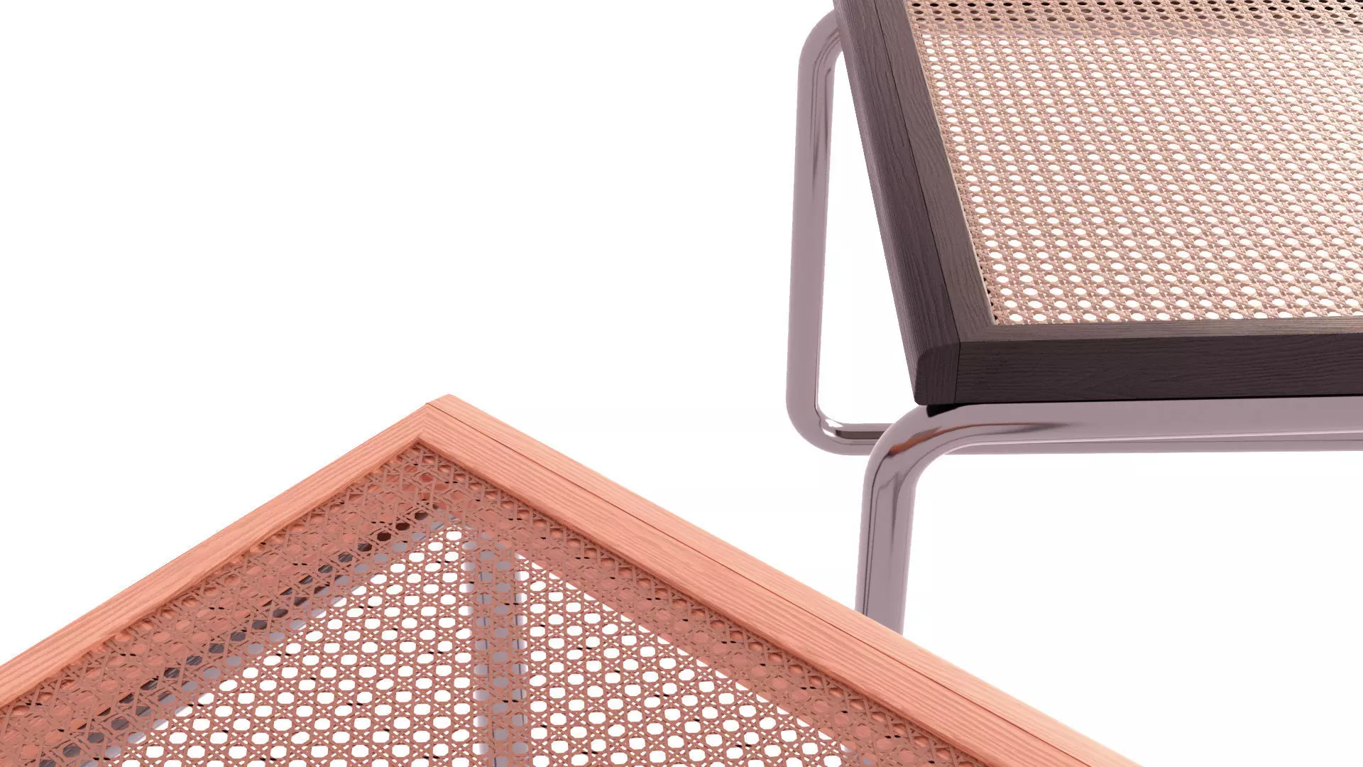 Dining Table and Franesca Chair Low-poly 3D model_1