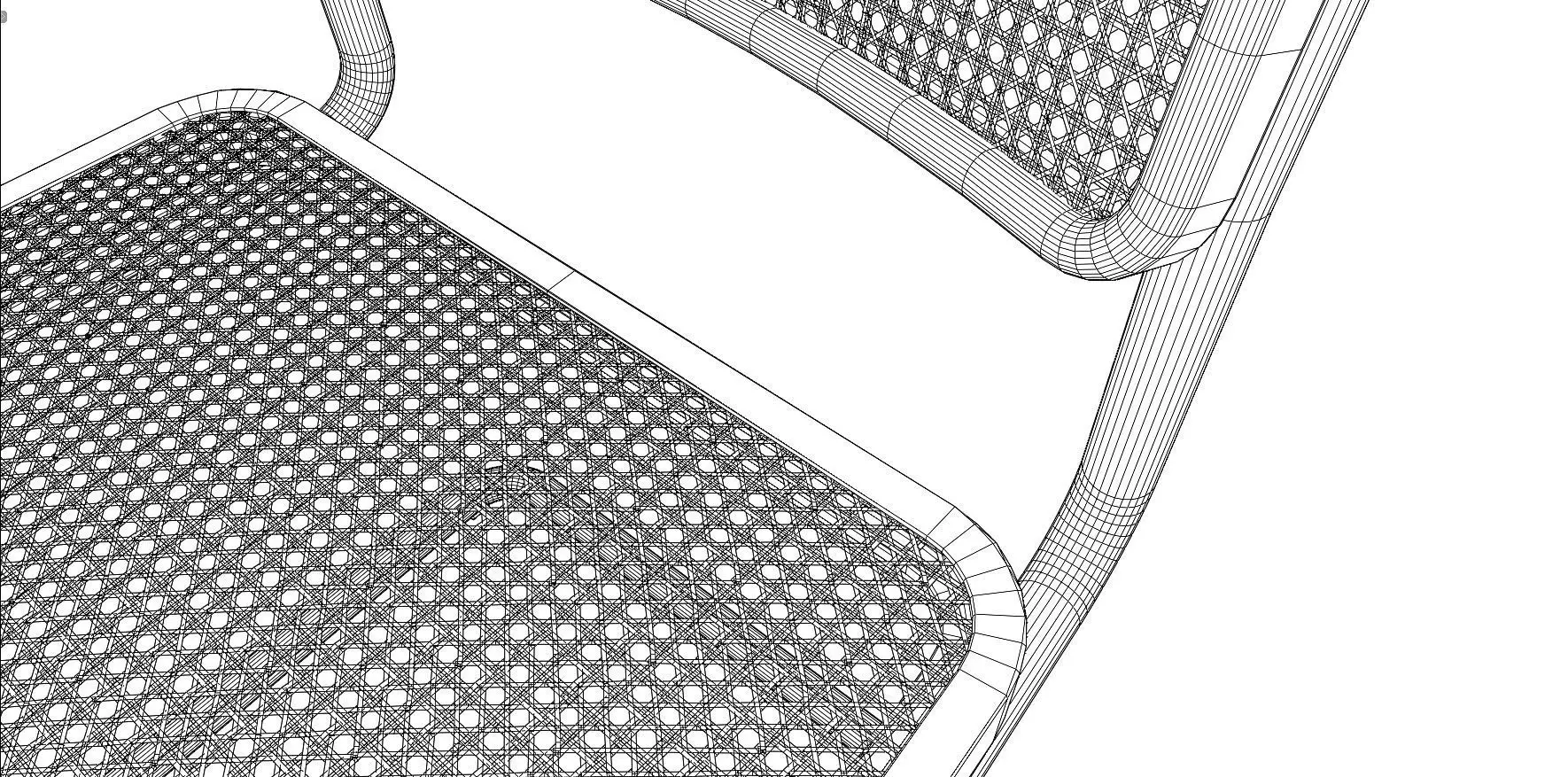 Dining Table and Franesca Chair Low-poly 3D model_24