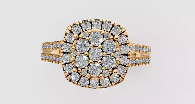 COUSHION Engagement Ring