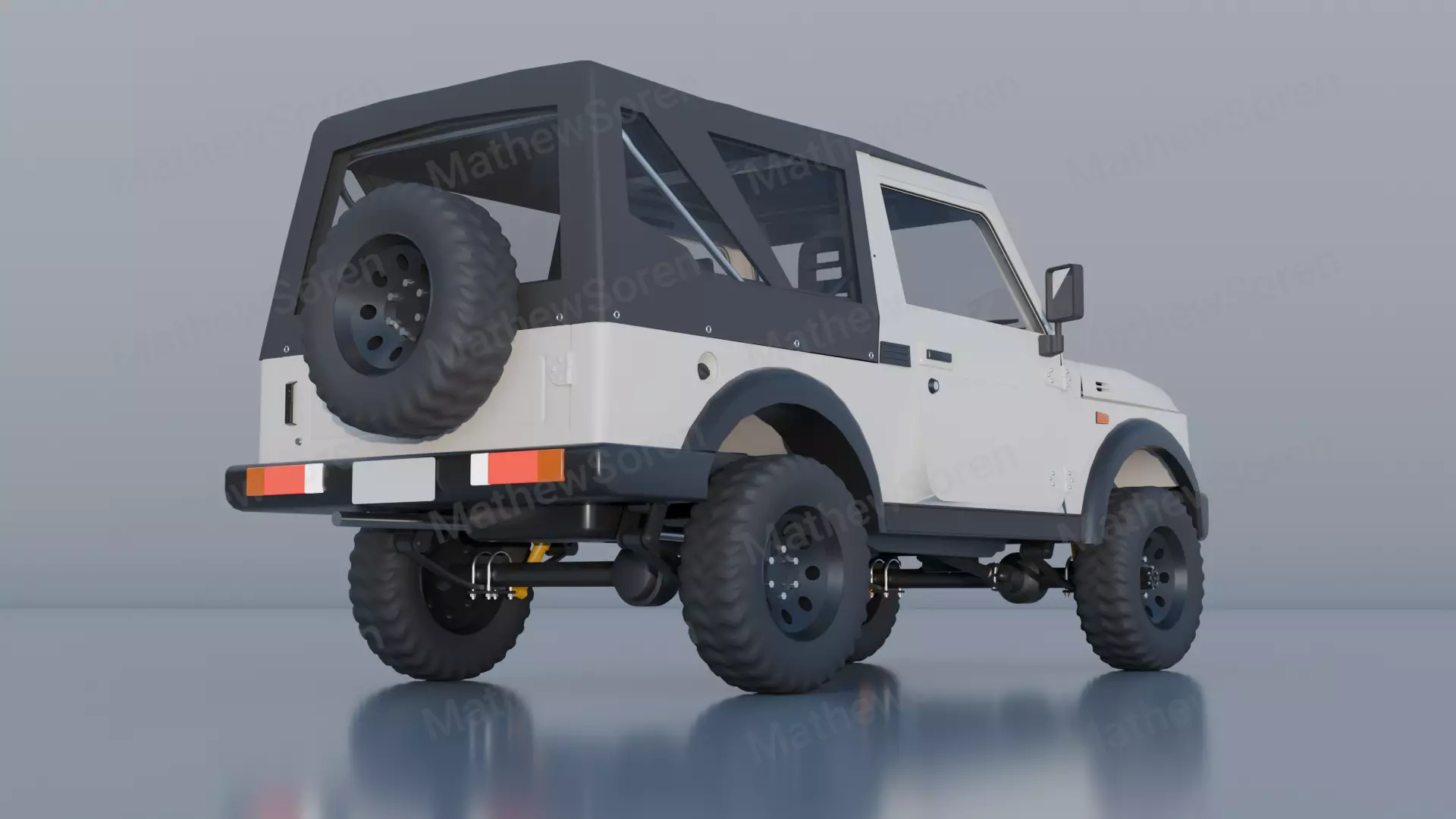 Suzuki Samurai SJ413 LWB  3D model_1