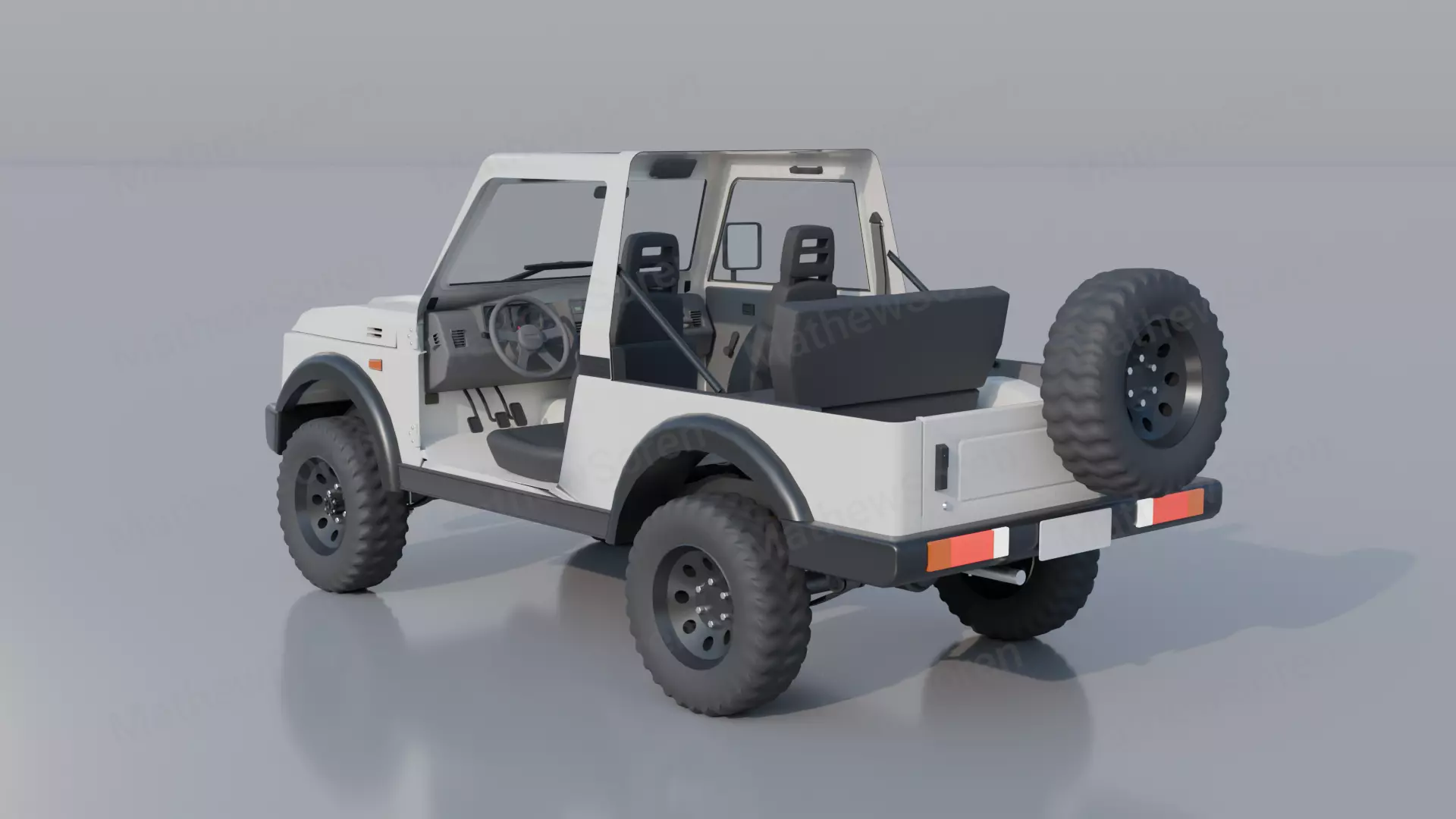 Suzuki Samurai SJ413 LWB  3D model_3