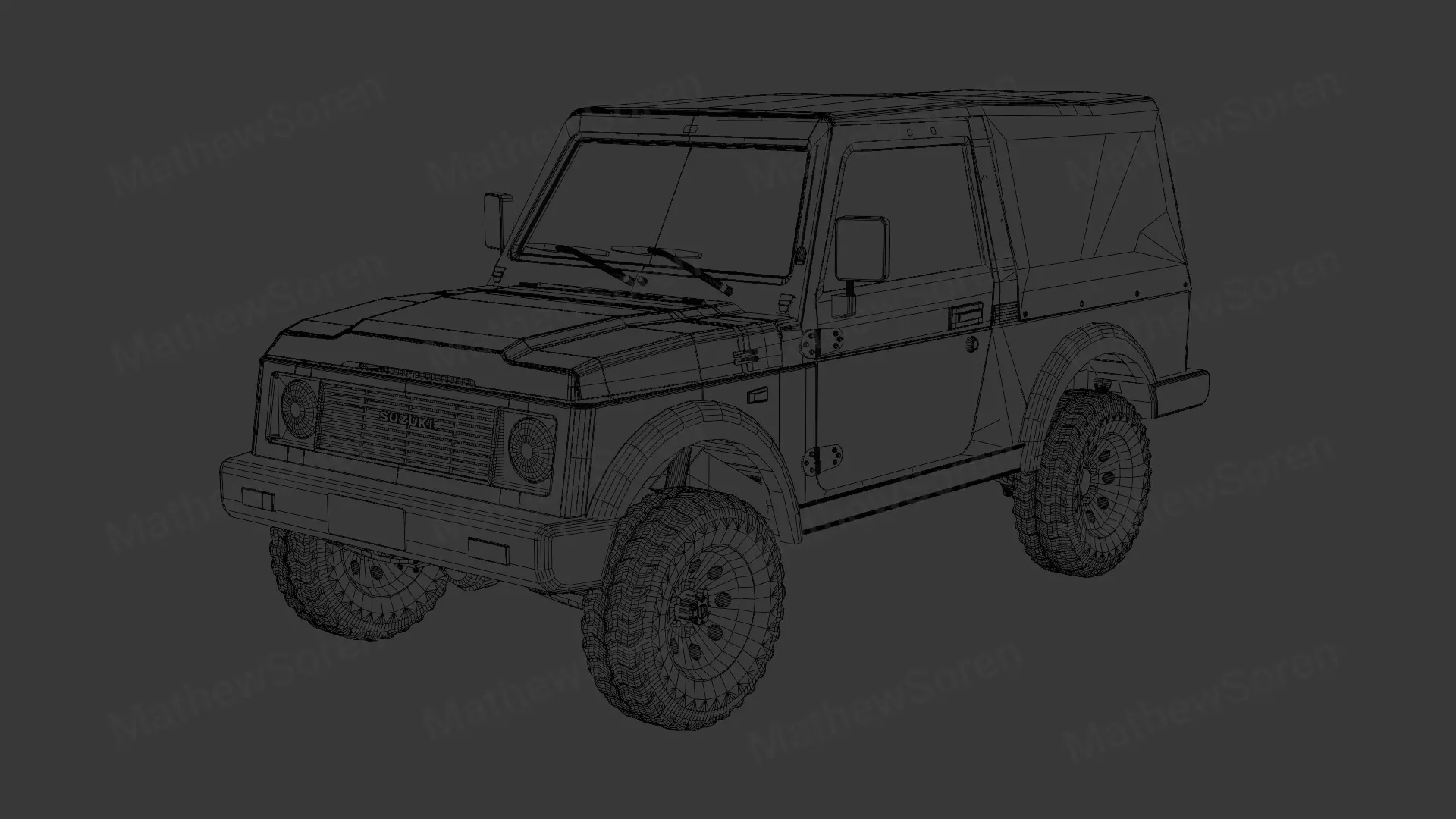 Suzuki Samurai SJ413 LWB  3D model_4