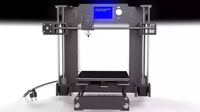 detailed 3D model of a 3D printer 3D model