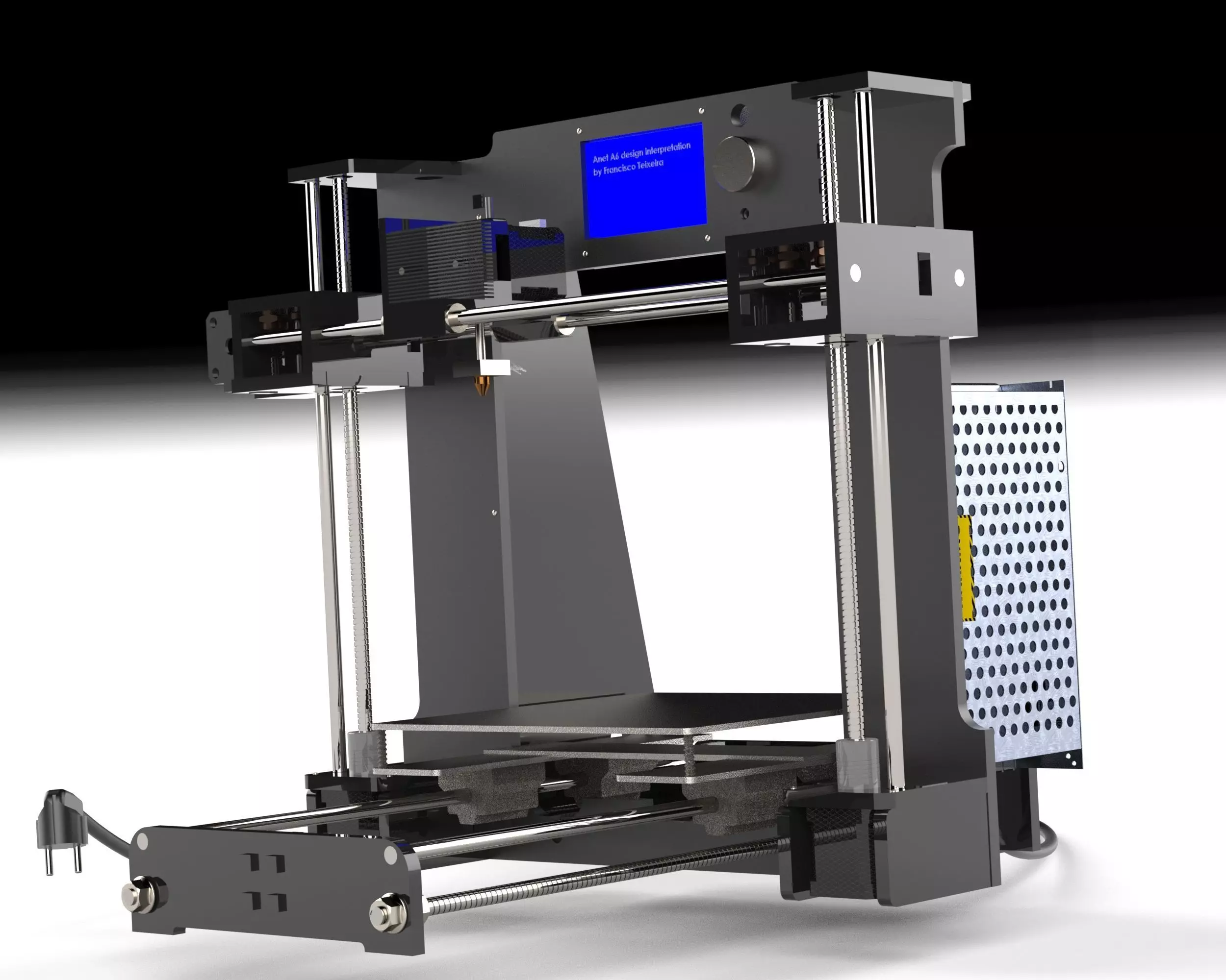 detailed 3D model of a 3D printer 3D model_4