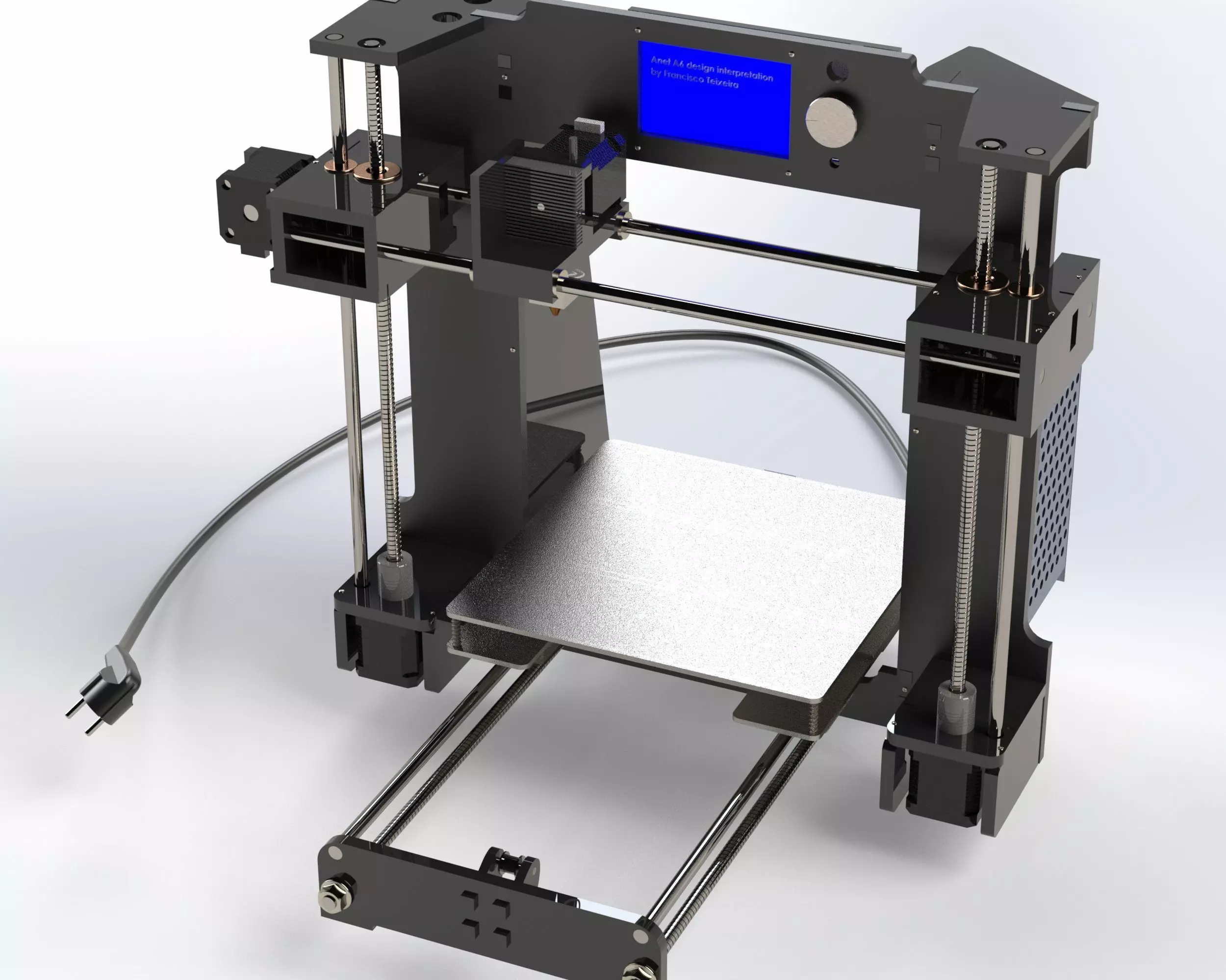 detailed 3D model of a 3D printer 3D model_1