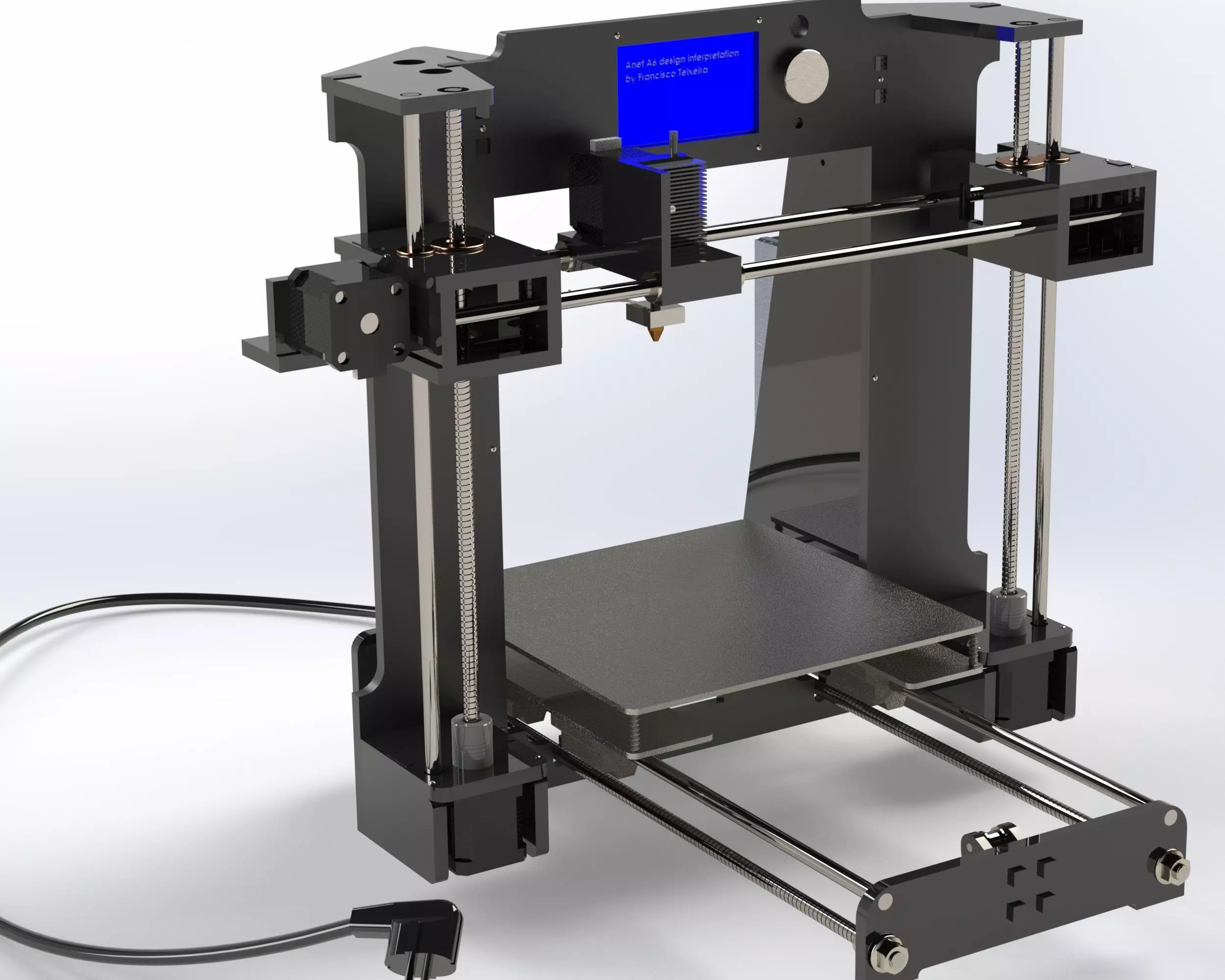 detailed 3D model of a 3D printer 3D model_8