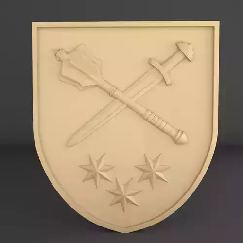 Emblem of Ukrainian Sword  3D print model