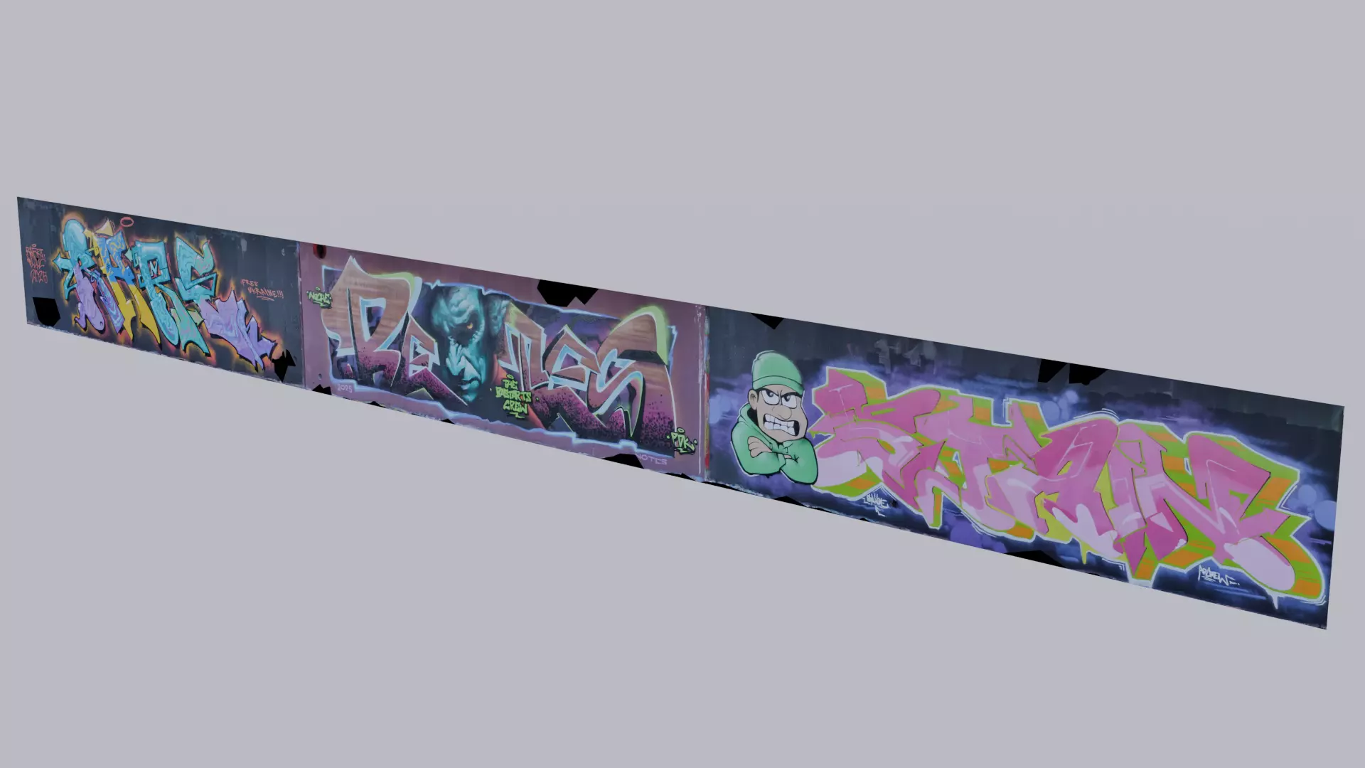 Big graffiti wall V 3D model_5