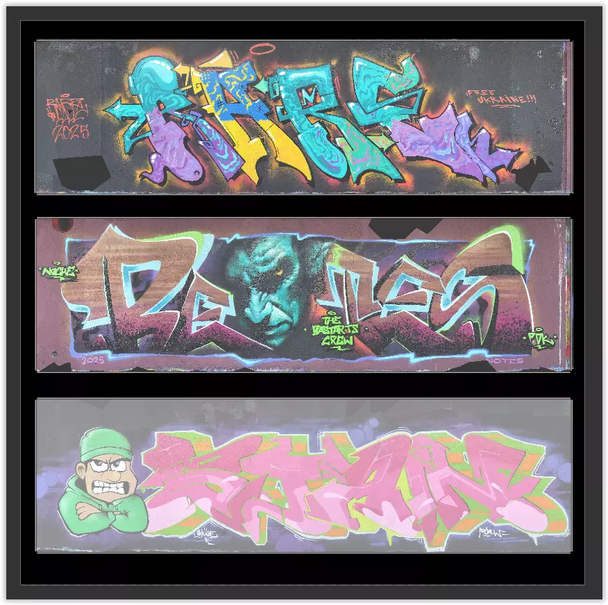 Big graffiti wall V 3D model_7