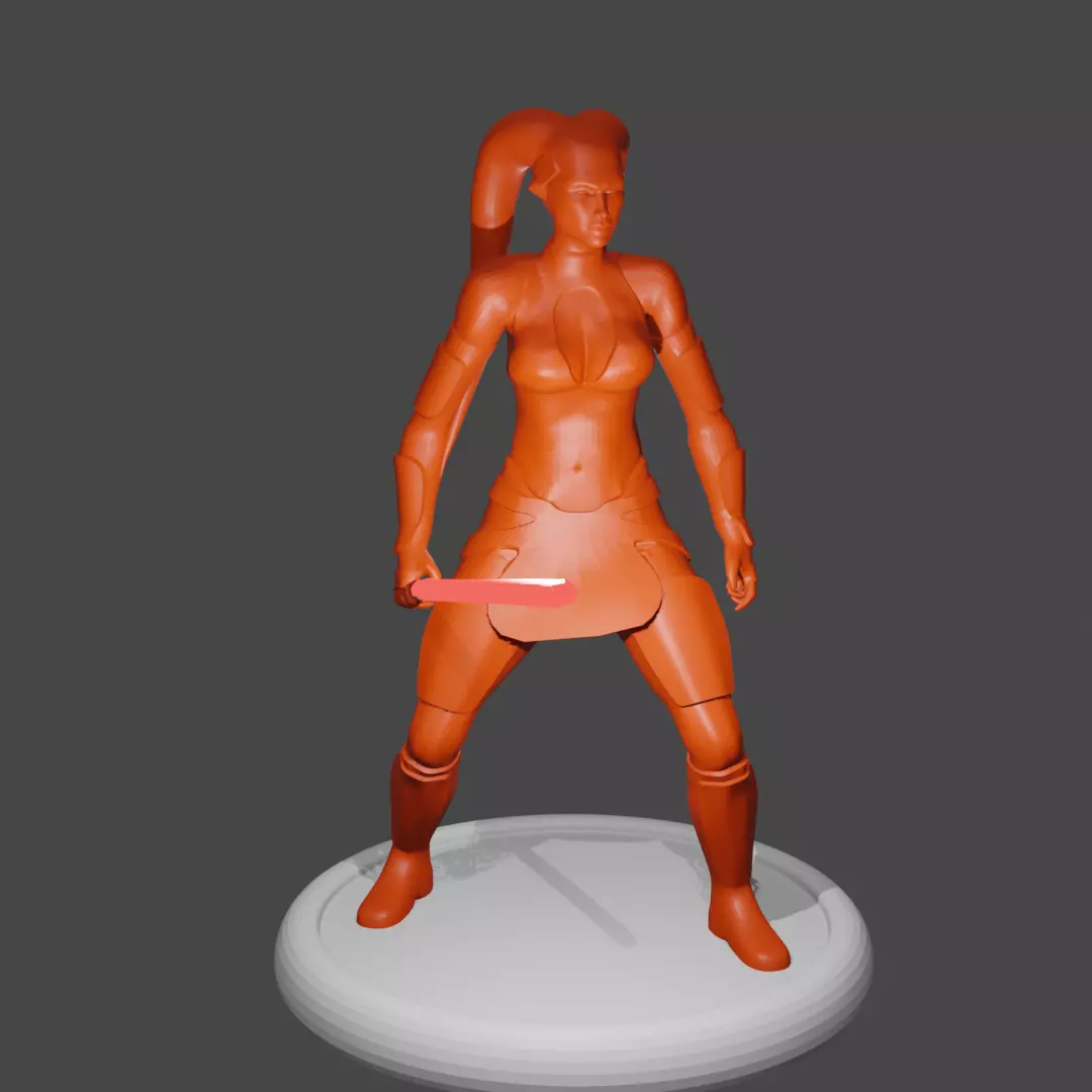 Female Alien Force Dark Side User 3D print model_12