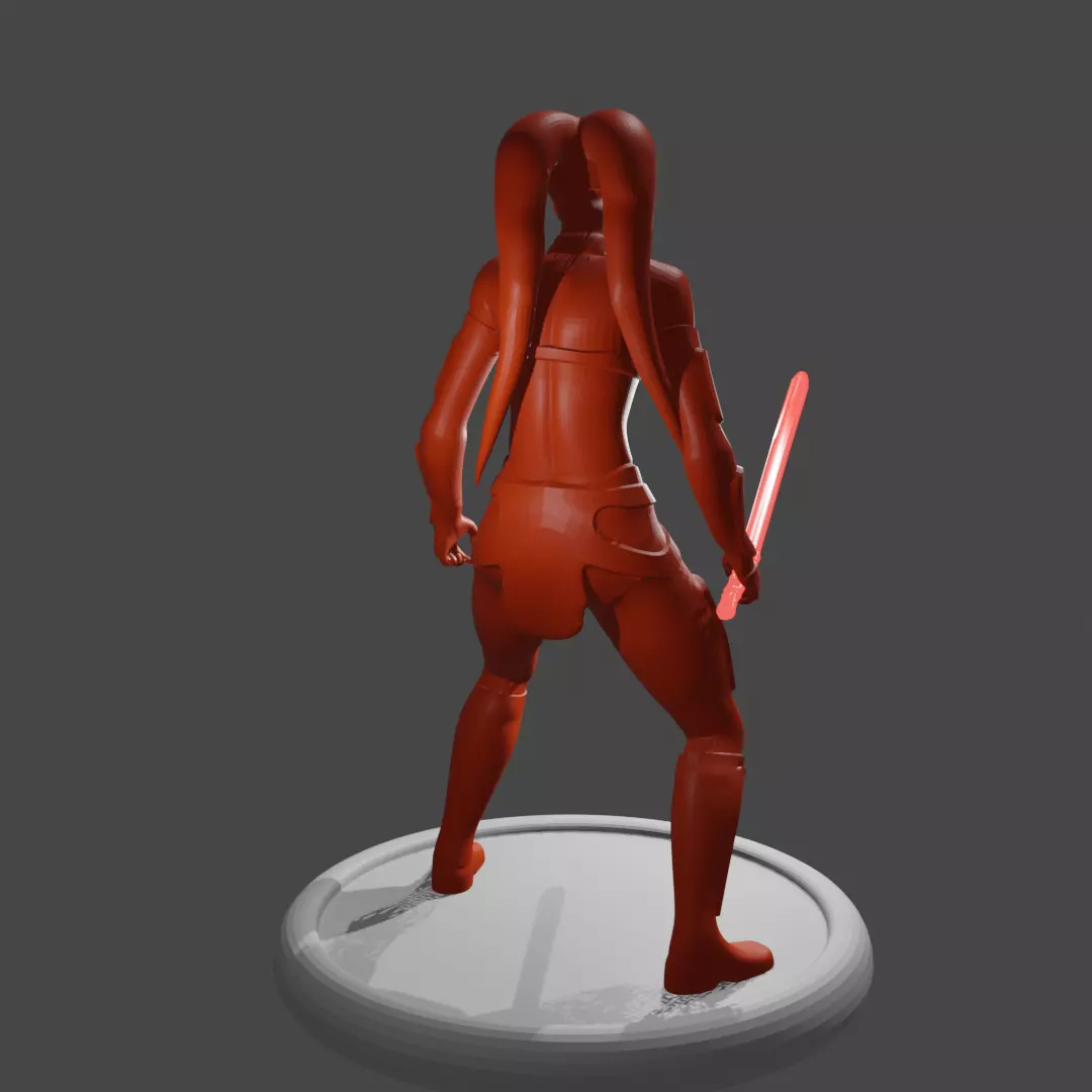 Female Alien Force Dark Side User 3D print model_9