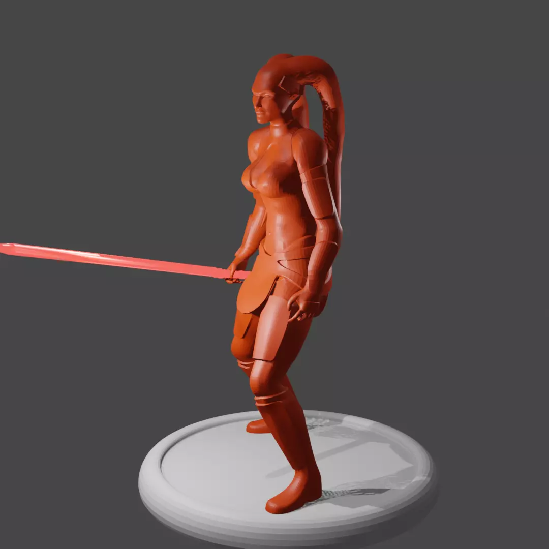 Female Alien Force Dark Side User 3D print model_7