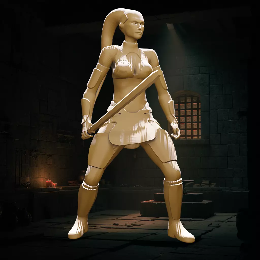 Female Alien Force Dark Side User 3D print model_0