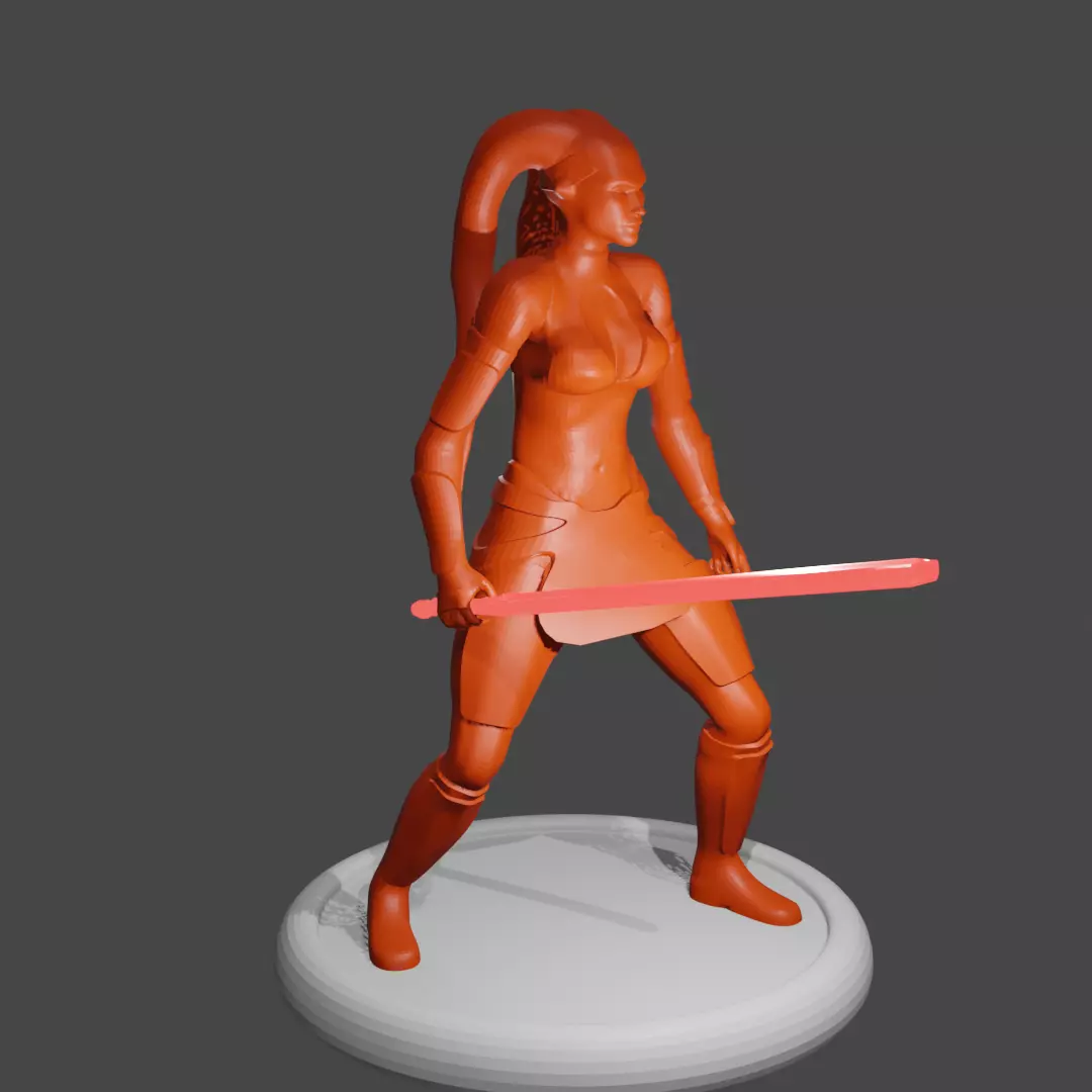 Female Alien Force Dark Side User 3D print model_11