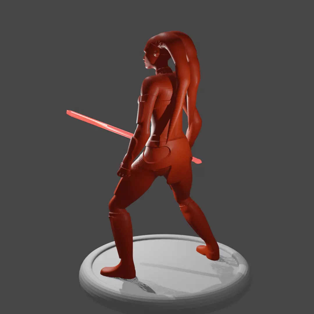 Female Alien Force Dark Side User 3D print model_8