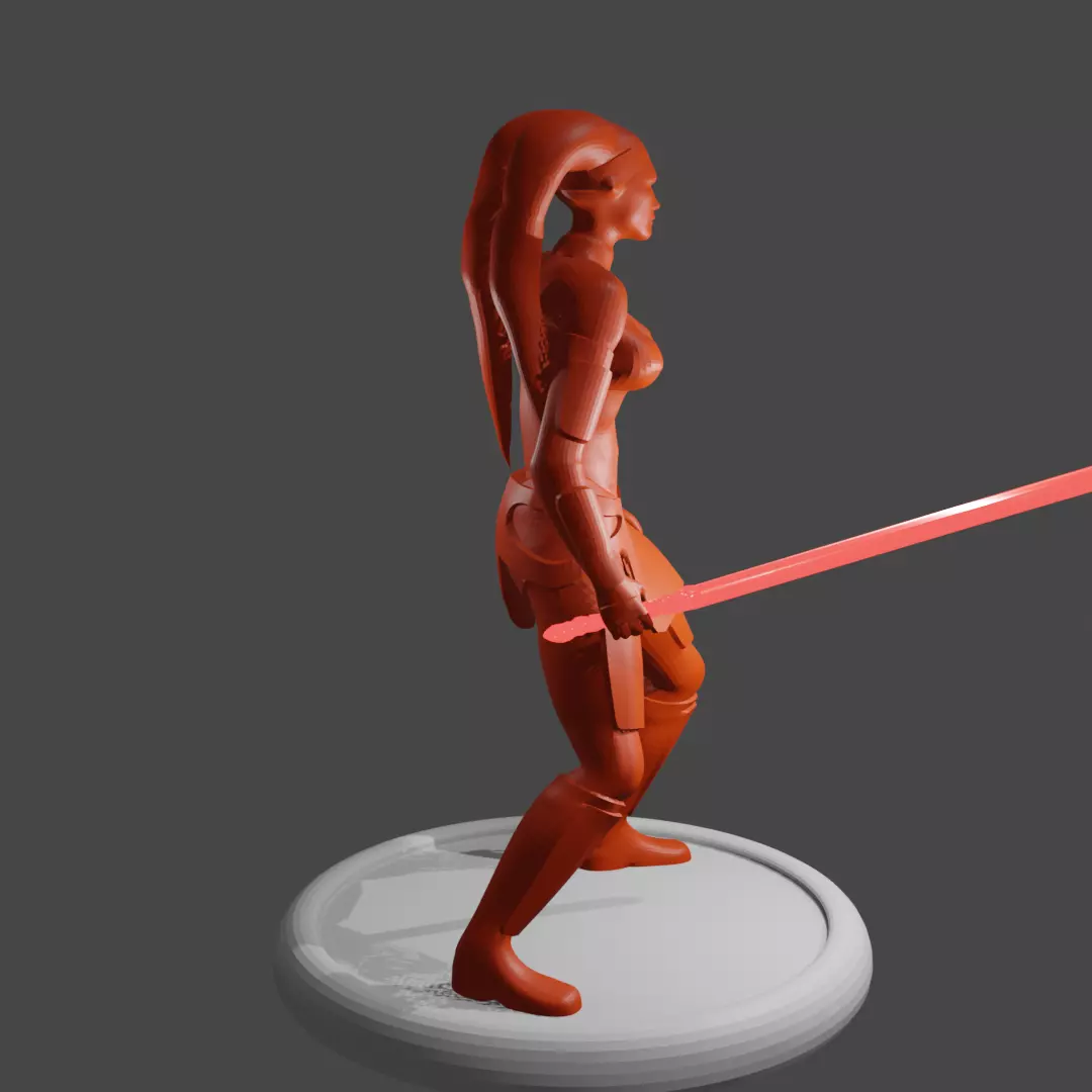 Female Alien Force Dark Side User 3D print model_10