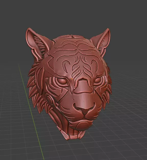 Cyberpunk Tiger  Armored Futuristic 3D Printable Statue 3D print model_13