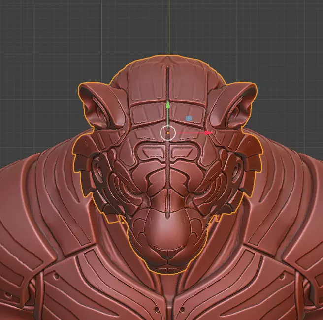 Cyberpunk Tiger  Armored Futuristic 3D Printable Statue 3D print model_9