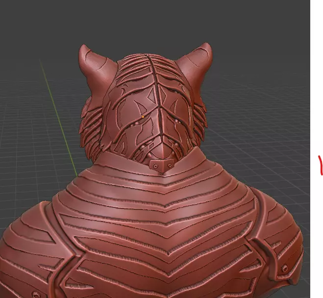 Cyberpunk Tiger  Armored Futuristic 3D Printable Statue 3D print model_15