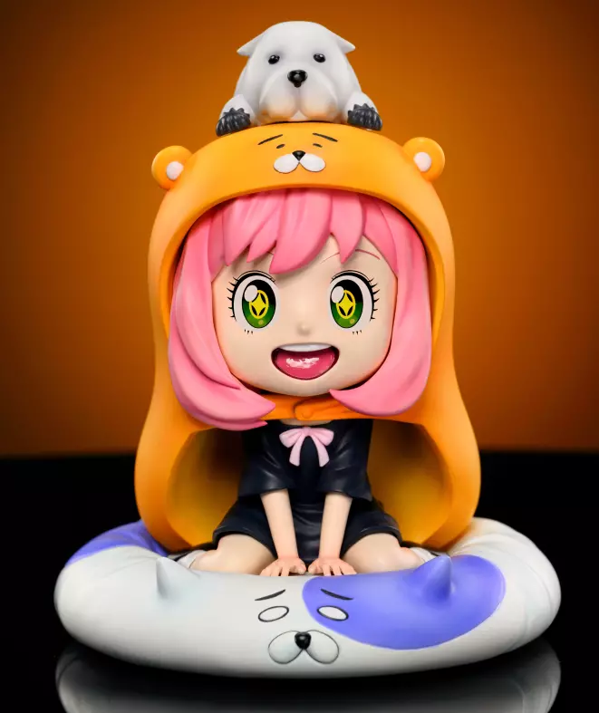 anya hood with dog 3D print model_0