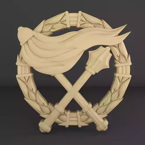 Emblem of Ukrainian Fire 3D print model
