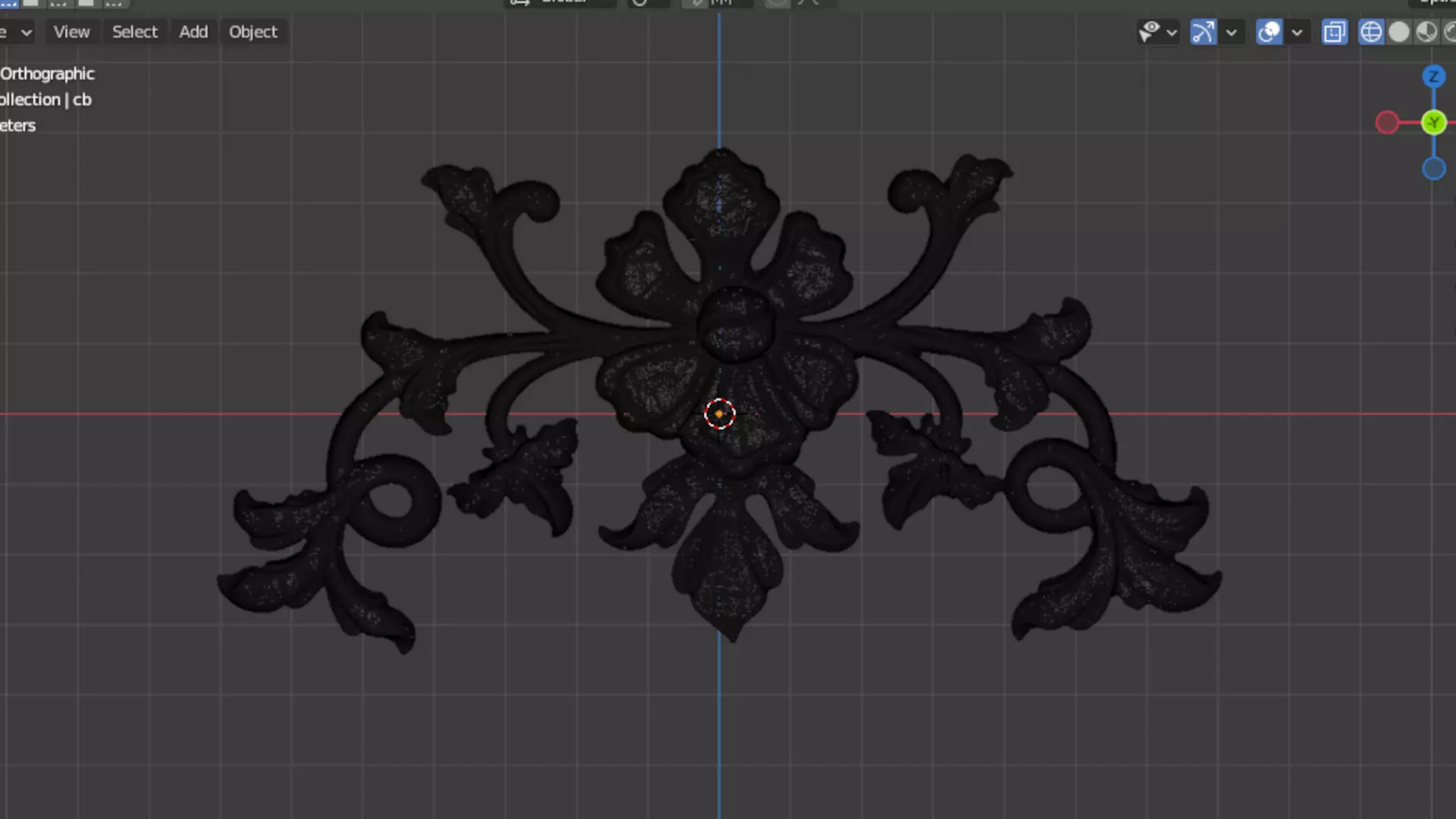 Classic decor ornament carved 73 3D model_5