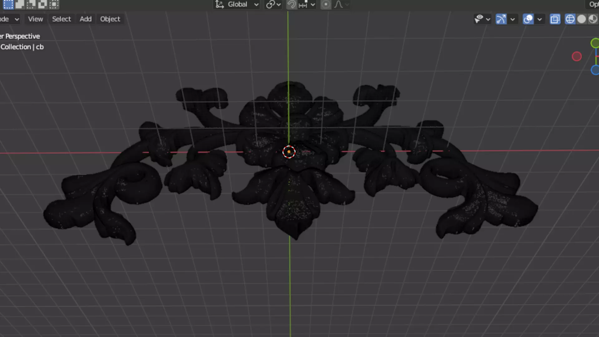 Classic decor ornament carved 73 3D model_6