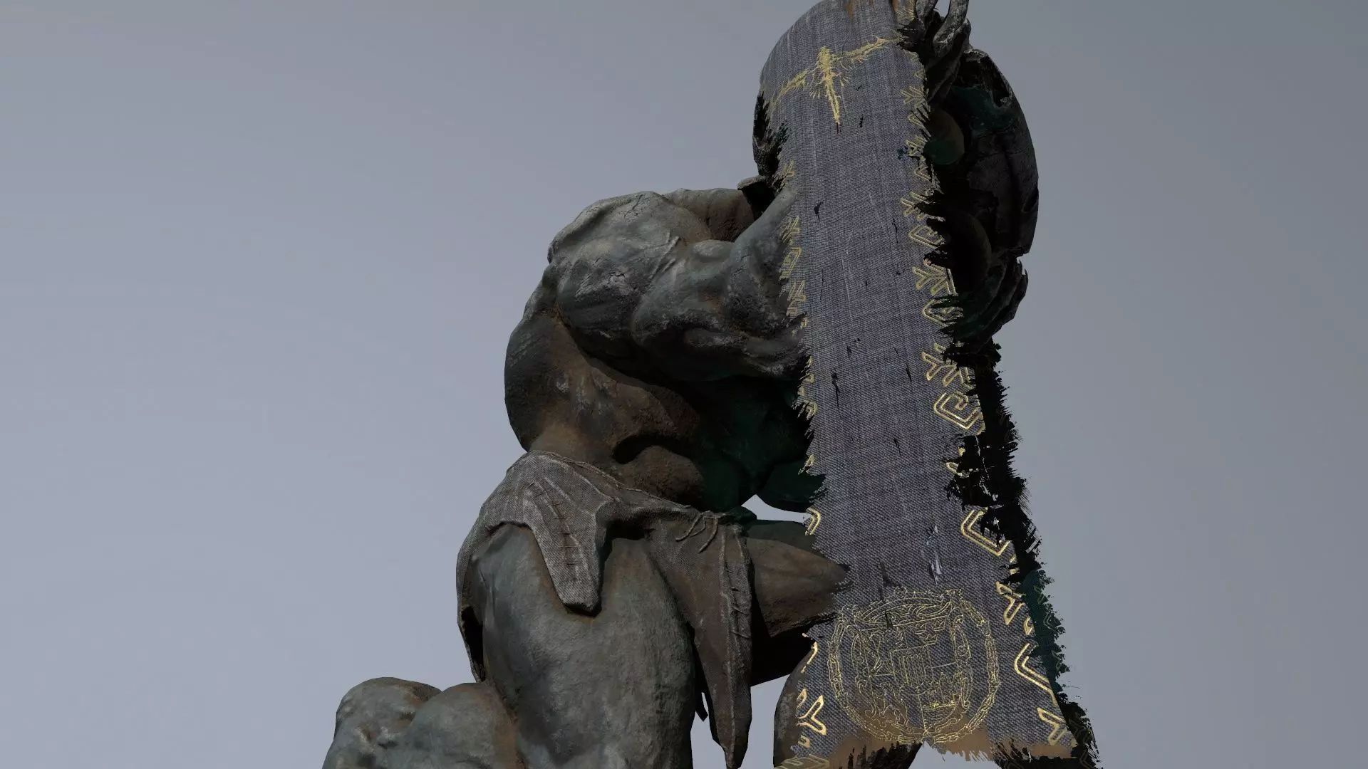 Minotaur Ruin Set Low-poly 3D model_9