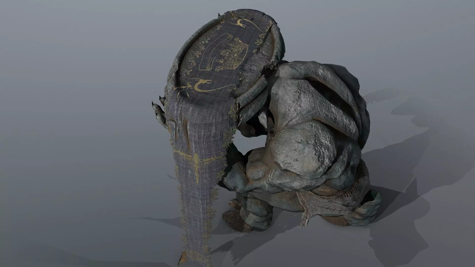 Minotaur Ruin Set Low-poly 3D model_3