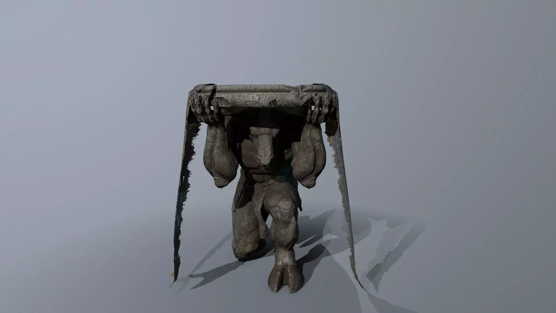 Minotaur Ruin Set Low-poly 3D model_10