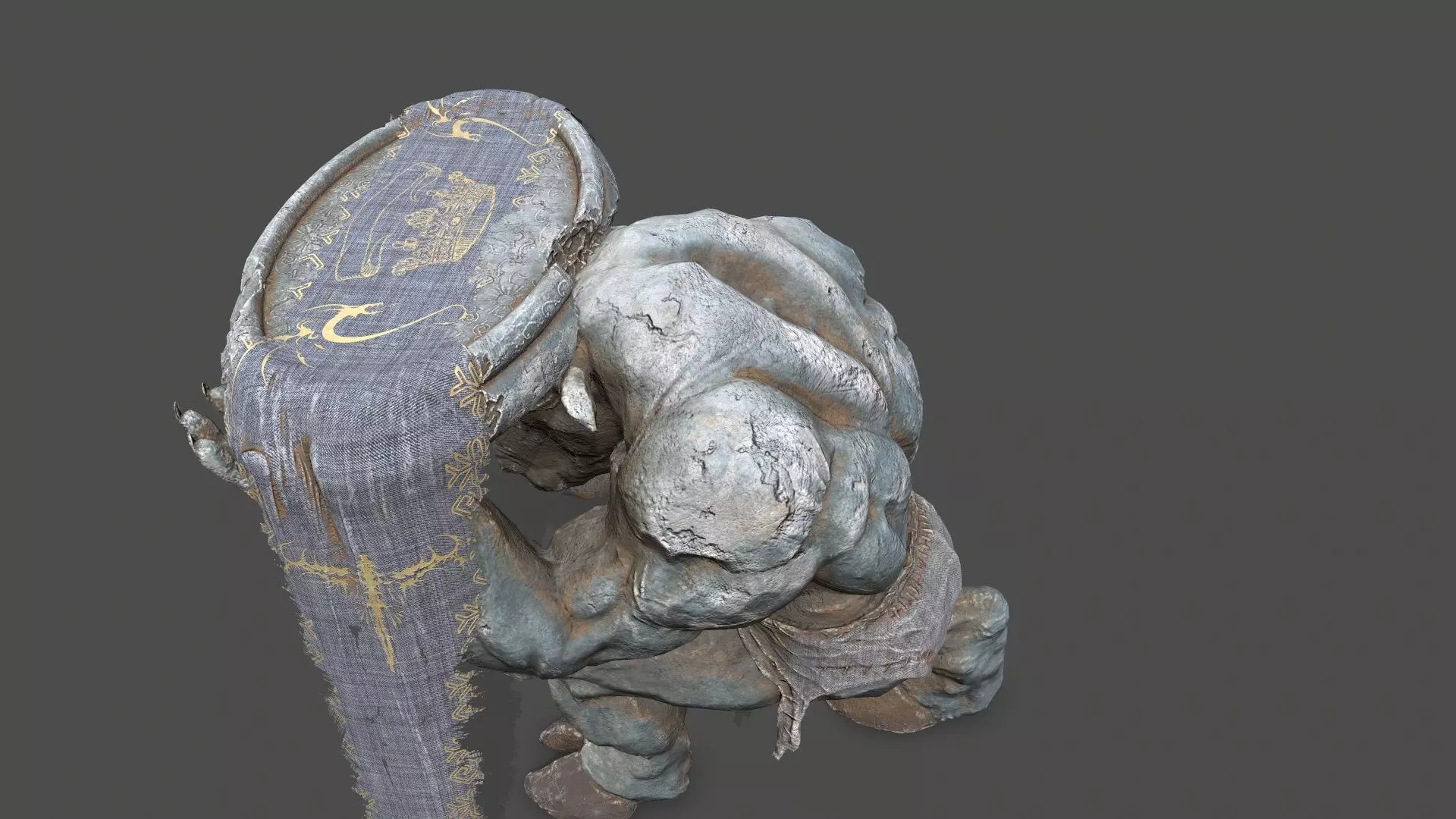 Minotaur Ruin Set Low-poly 3D model_23