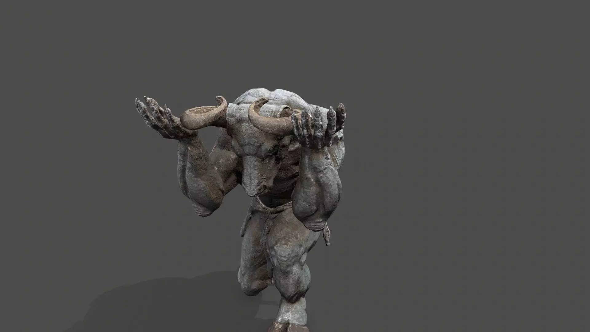 Minotaur Ruin Set Low-poly 3D model_24